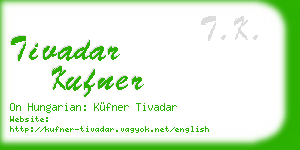 tivadar kufner business card